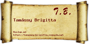 Tamássy Brigitta névjegykártya
