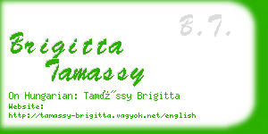 brigitta tamassy business card